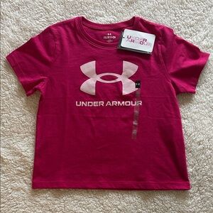 Under Armour Kids' Magenta Logo Tee